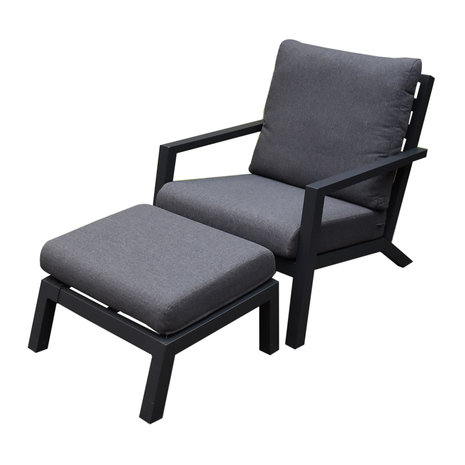 AVH-Collectie Malaga lounge balkonset 5 delig antraciet aluminium AVH-Collectie Malaga lounge balkonset 5 delig antraciet aluminium