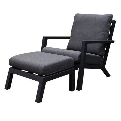 AVH-Collectie Malaga lounge balkonset 5 delig antraciet aluminium AVH-Collectie Malaga lounge balkonset 5 delig antraciet aluminium