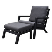 AVH-Collectie Malaga lounge balkonset 2 delig antraciet aluminium