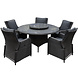 AVH-Collectie Bilbao Riccione dining tuinset 150 cm rond 7 delig verstelbaar antraciet AVH-Collectie Bilbao Riccione dining tuinset 150 cm rond 7 delig verstelbaar antraciet