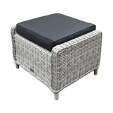 AVH-Collectie Ibiza voetenbank 64x52xH43 cm wit grijs AVH-Collectie Ibiza voetenbank 64x52xH43 cm wit grijs