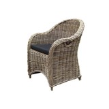 AVH-Collectie Barcelona dining tuinstoel naturel rotan - olefin black AVH-Collectie Barcelona dining tuinstoel naturel rotan - olefin black