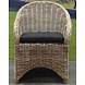 AVH-Collectie Barcelona dining tuinstoel naturel rotan - olefin black AVH-Collectie Barcelona dining tuinstoel naturel rotan - olefin black
