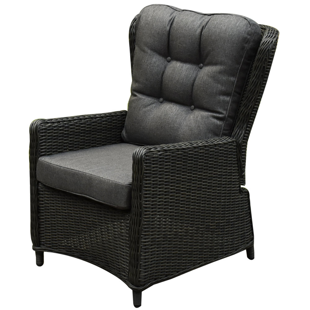Marina premium lounge tuinstoel verstelbaar antraciet Marina premium lounge tuinstoel verstelbaar antraciet