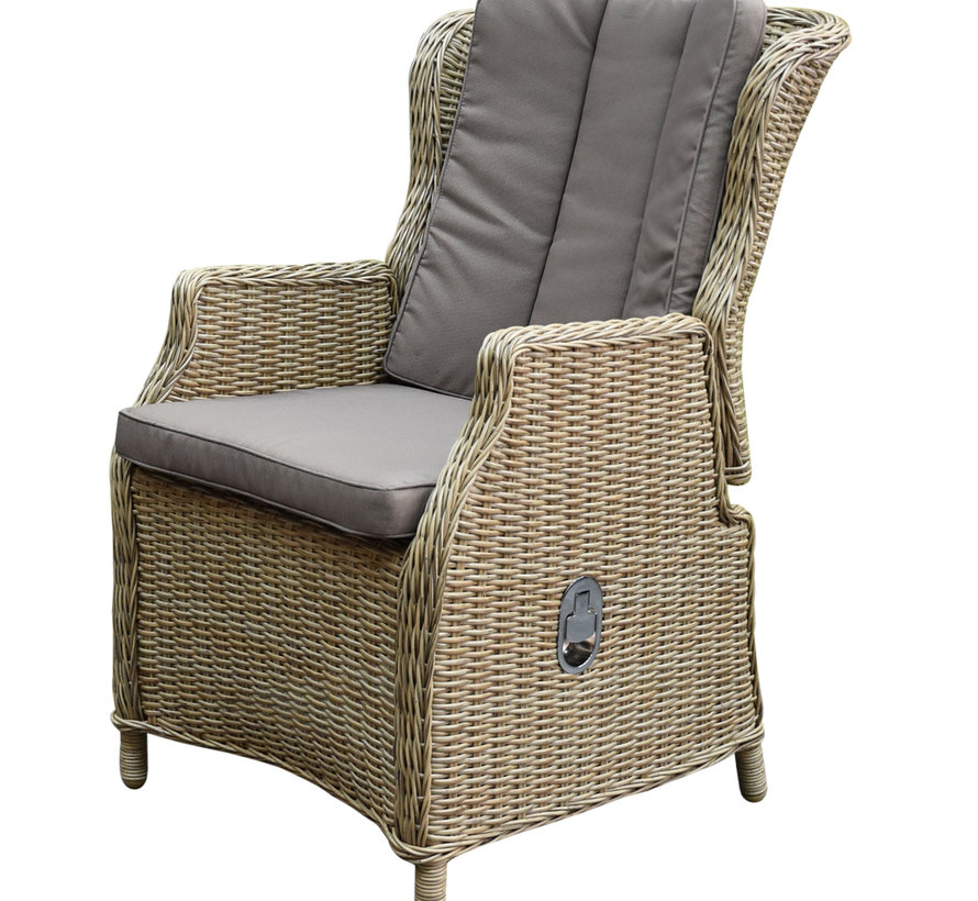 Darwin verstelbare dining tuinstoel bruin AVH Outdoor Tuinmeubelen