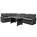 AVH-Collectie Houston XL hoek dining loungeset 5 delig antraciet links AVH-Collectie Houston XL hoek dining loungeset 5 delig antraciet links