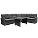 AVH-Collectie Houston XL hoek dining loungeset 5 delig antraciet links AVH-Collectie Houston XL hoek dining loungeset 5 delig antraciet links