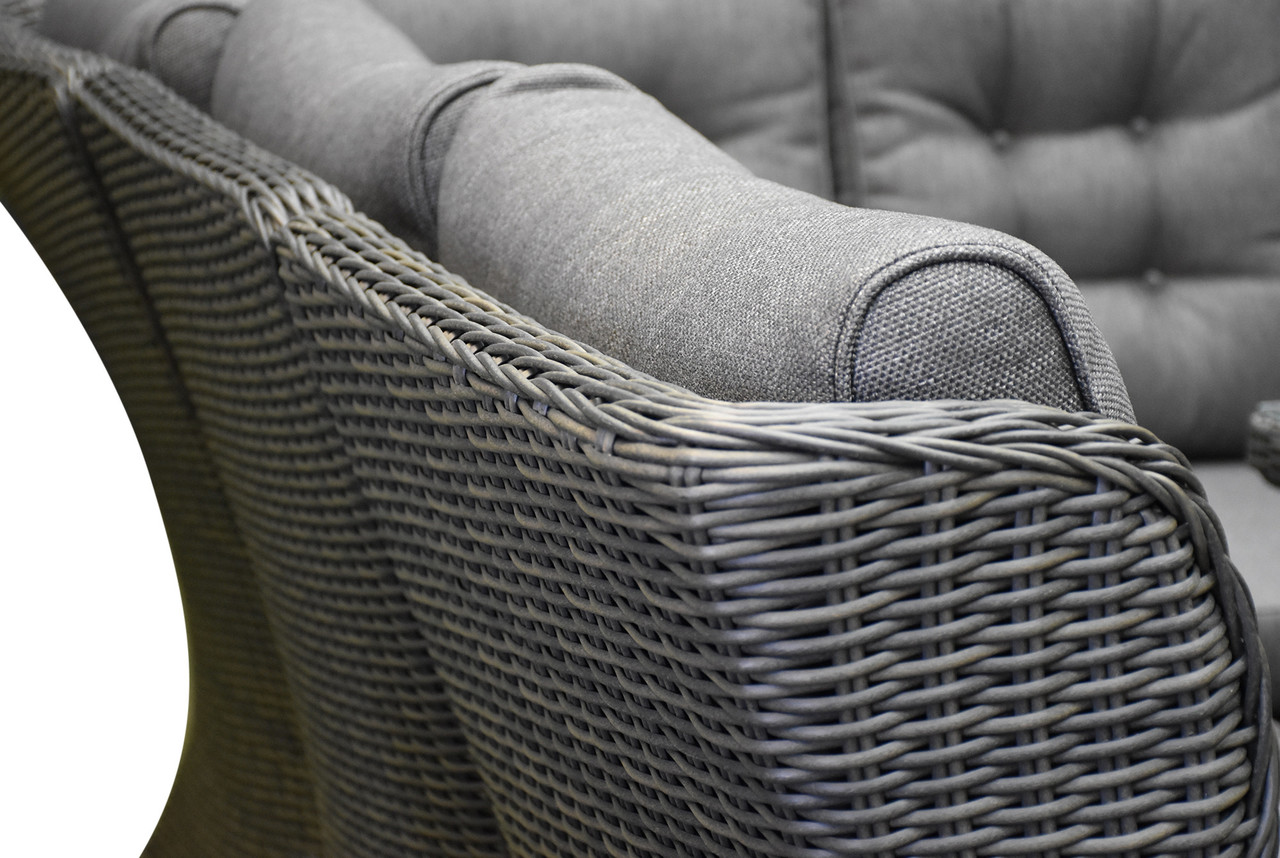 Ibiza premium hoek dining loungeset 7 delig antraciet Ibiza premium hoek dining loungeset 7 delig antraciet