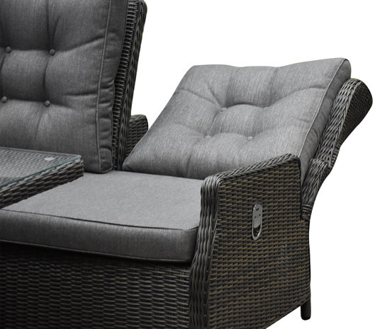 Ibiza premium hoek dining loungeset 7 delig antraciet Ibiza premium hoek dining loungeset 7 delig antraciet