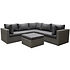 Rio hoek loungeset 6 delig antraciet wicker Rio hoek loungeset 6 delig antraciet wicker