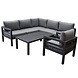 AVH-Collectie Fabri hoek loungeset 5 delig aluminium antraciet AVH-Collectie Fabri hoek loungeset 5 delig aluminium antraciet