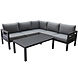 AVH-Collectie Fabri hoek loungeset 4 delig aluminium antraciet AVH-Collectie Fabri hoek loungeset 4 delig aluminium antraciet