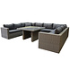 AVH-Collectie Roma U hoek dining loungeset 6-delig grijs AVH-Collectie Roma U hoek dining loungeset 6-delig grijs