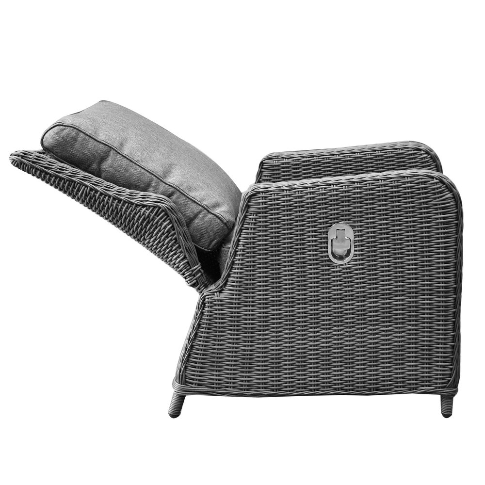 Bilbao premium stoel bank loungeset verstelbaar 4 delig antraciet Bilbao premium stoel bank loungeset verstelbaar 4 delig antraciet