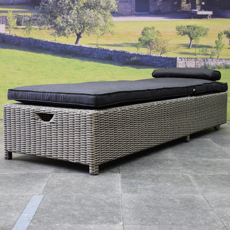 AVH-Collectie Thermen ligbed 189x65xH31 cm grijs AVH-Collectie Thermen ligbed 189x65xH31 cm grijs