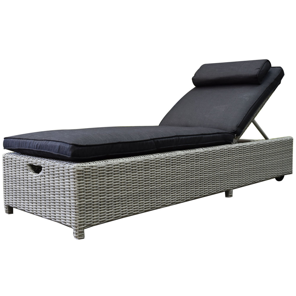 AVH-Collectie Thermen ligbed 189x65xH31 cm wit grijs AVH-Collectie Thermen ligbed 189x65xH31 cm wit grijs