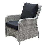 AVH-Collectie Bilbao lounge tuinstoel verstelbaar wit grijs AVH-Collectie Bilbao lounge tuinstoel verstelbaar wit grijs