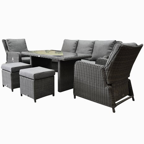 AVH-Collectie Bilbao premium stoel bank loungeset verstelbaar 6 delig antraciet AVH-Collectie Bilbao premium stoel bank loungeset verstelbaar 6 delig antraciet