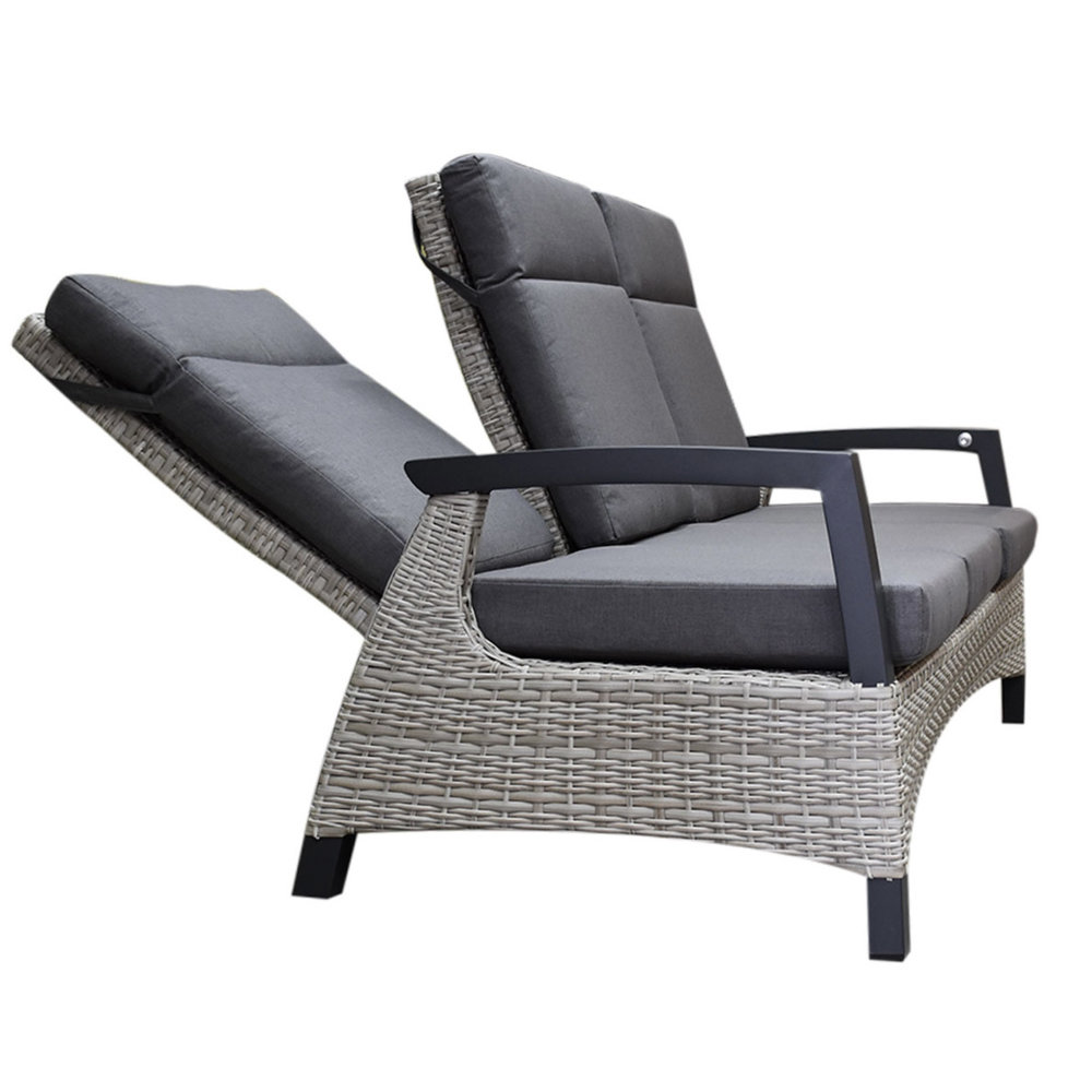 AVH-Collectie Dallas 3-zitsbank verstelbaar grijs AVH-Collectie Dallas 3-zitsbank verstelbaar grijs