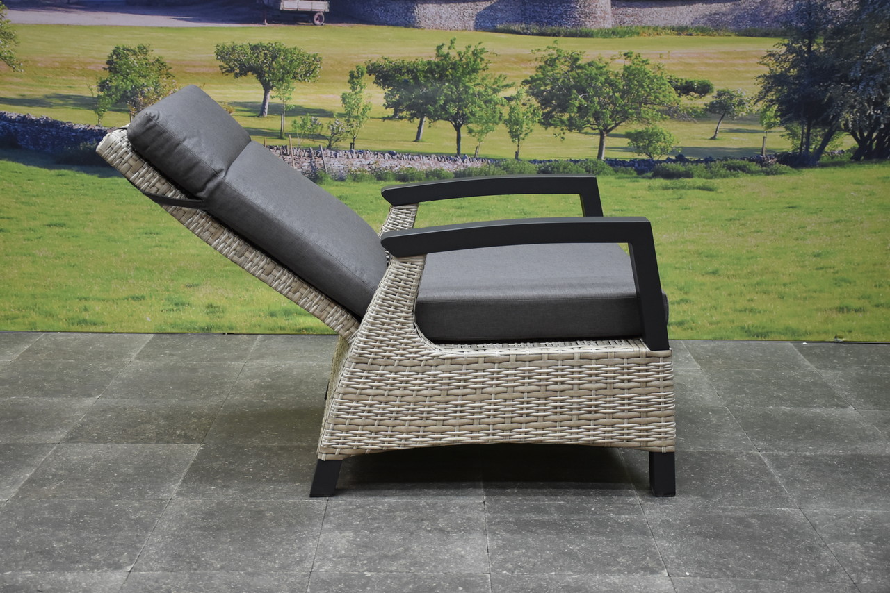 AVH-Collectie Dallas lounge tuinstoel verstelbaar grijs AVH-Collectie Dallas lounge tuinstoel verstelbaar grijs