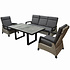 Dallas stoel bank dining loungeset 4 delig verstelbaar grijs Dallas stoel bank dining loungeset 4 delig verstelbaar grijs