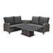 AVH-Collectie Florida hoek dining loungeset 4 delig verstelbare tafel bruin grijs AVH-Collectie Florida hoek dining loungeset 4 delig verstelbare tafel bruin grijs