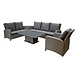 AVH-Collectie Florida hoek dining loungeset 6 delig verstelbare tafel bruin grijs AVH-Collectie Florida hoek dining loungeset 6 delig verstelbare tafel bruin grijs