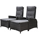AVH-Collectie Menorca premium lounge balkonset 4 delig verstelbaar antraciet AVH-Collectie Menorca premium lounge balkonset 4 delig verstelbaar antraciet
