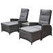 AVH-Collectie Menorca premium lounge balkonset 5 delig verstelbaar antraciet AVH-Collectie Menorca premium lounge balkonset 5 delig verstelbaar antraciet