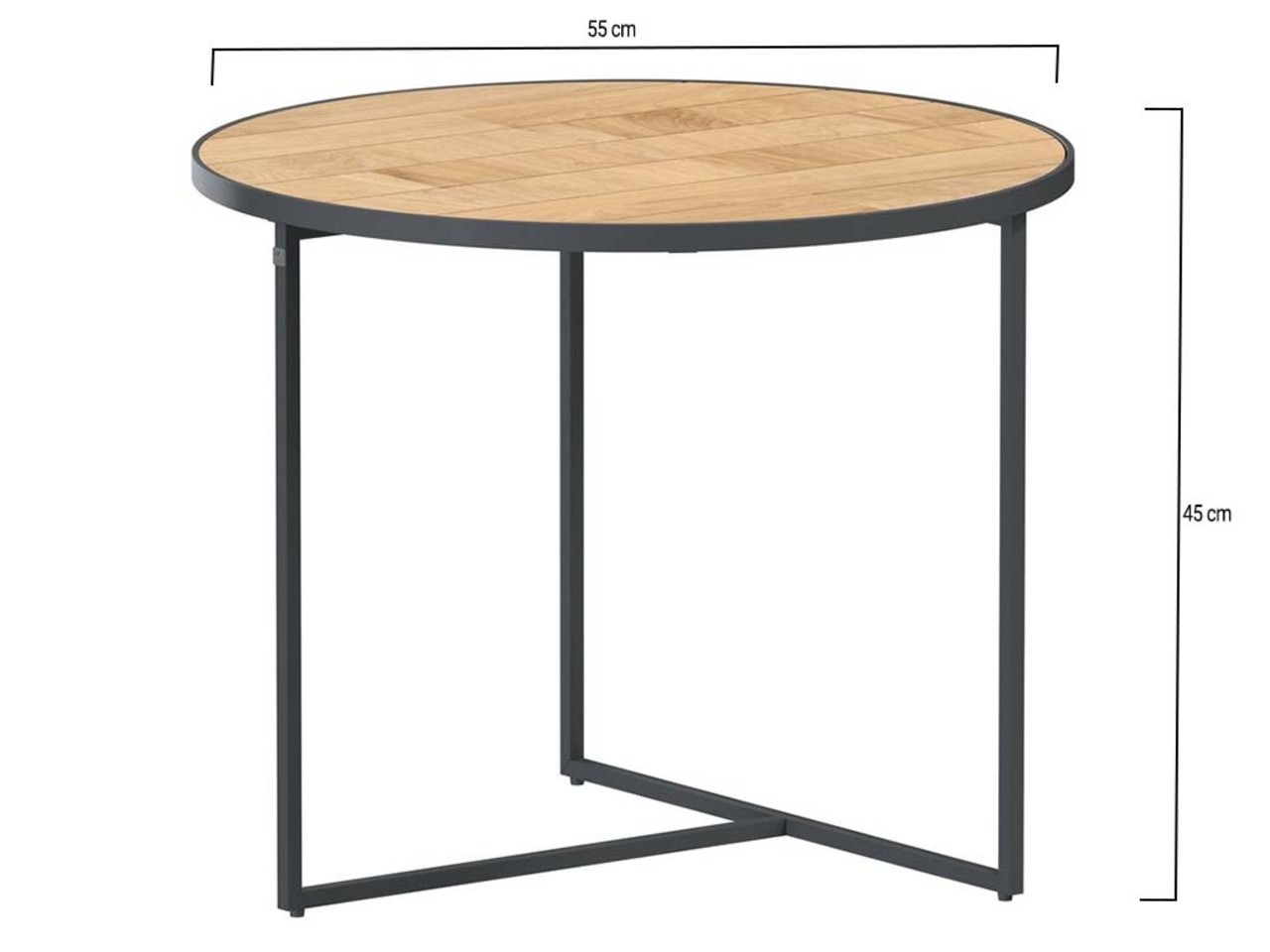 4 Seasons Outdoor 4 Seasons Outdoor Strada bijzettafel 55xH45 cm teak 4 Seasons Outdoor 4 Seasons Outdoor Strada bijzettafel 55xH45 cm teak