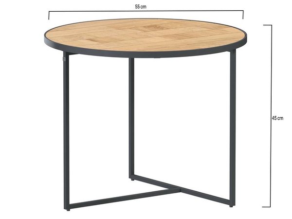 4 Seasons Outdoor 4 Seasons Outdoor Strada bijzettafel 55xH45 cm teak 4 Seasons Outdoor 4 Seasons Outdoor Strada bijzettafel 55xH45 cm teak