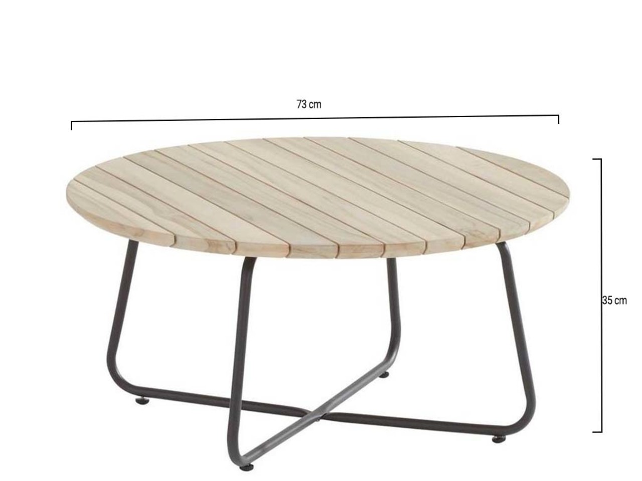 4 Seasons Outdoor Axel lounge tuintafel 73xH35 cm rond teak 4-Seasons Outdoor 4 Seasons Outdoor Axel lounge tuintafel 73xH35 cm rond teak 4-Seasons Outdoor