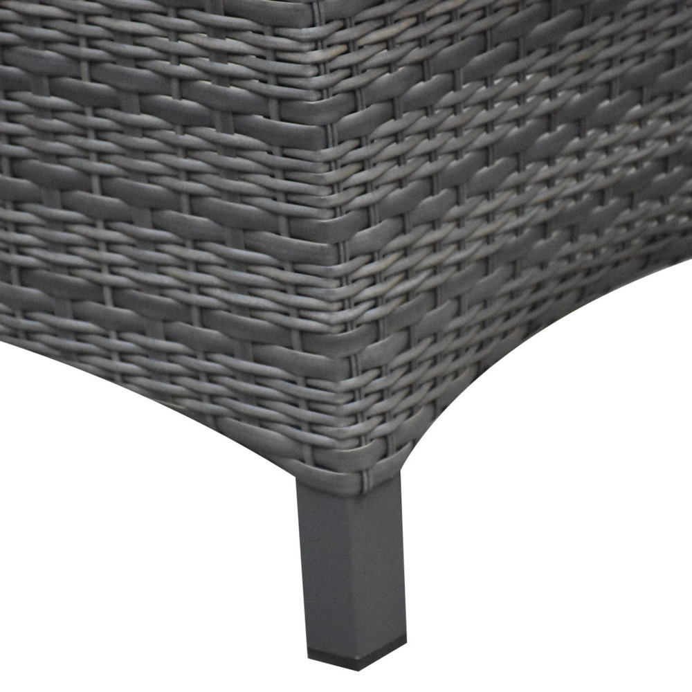 AVH-Collectie Tunis Derby dining tuinset verstelbaar 240x100xH78 cm antraciet 7 delig