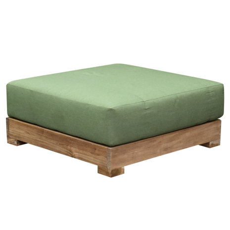 AVH-Collectie Casablanca hoek loungeset 4 delig teakhout met groene kussens AVH-Collectie Casablanca hoek loungeset 4 delig teakhout met groene kussens