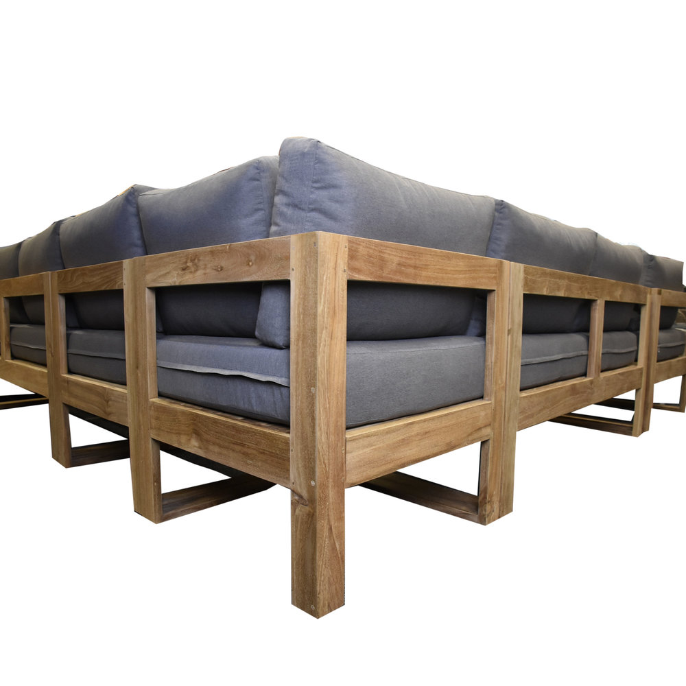 AVH-Collectie Dubai hoek loungeset 6 delig teak AVH-Collectie Dubai hoek loungeset 6 delig teak