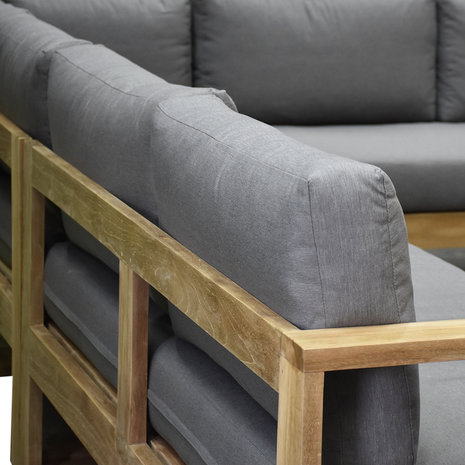 AVH-Collectie Dubai hoek loungeset 3 delig teak AVH-Collectie Dubai hoek loungeset 3 delig teak