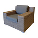 AVH-Collectie Riga loungeset 5 delig met voetenbank bruin/grijs AVH-Collectie Riga loungeset 5 delig met voetenbank bruin/grijs