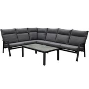 AVH-Collectie Pacific hoek loungeset 5 delig aluminium antraciet
