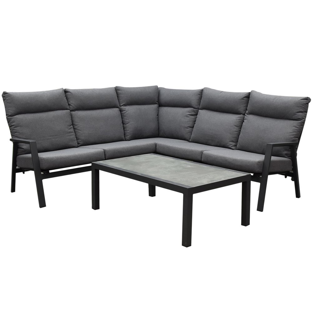 AVH-Collectie Pacific hoek loungeset 4 delig aluminium antraciet AVH-Collectie Pacific hoek loungeset 4 delig aluminium antraciet