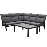 AVH-Collectie Pacific hoek loungeset 4 delig aluminium antraciet