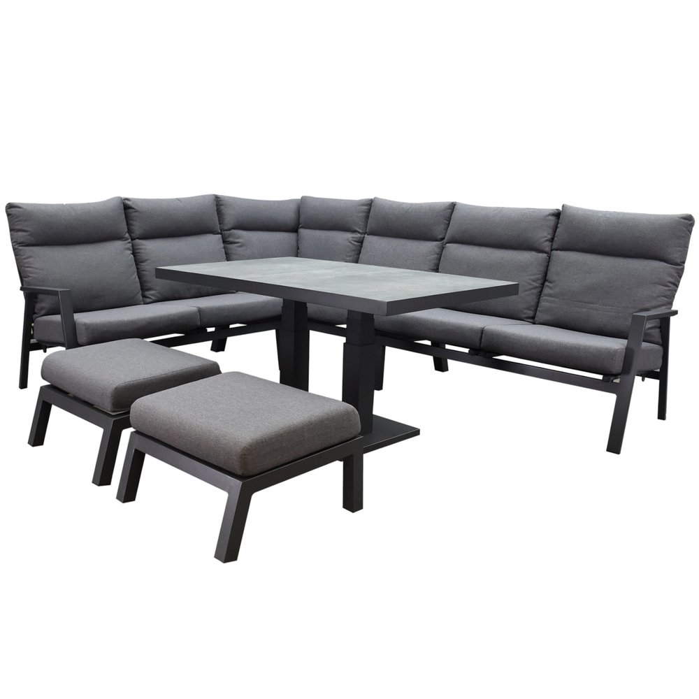 AVH-Collectie Pacific hoek dining loungeset 7 delig aluminium verstelbaar AVH-Collectie Pacific hoek dining loungeset 7 delig aluminium verstelbaar