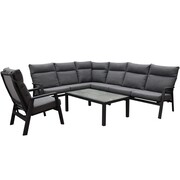 AVH-Collectie Pacific hoek loungeset 6 delig aluminium antraciet