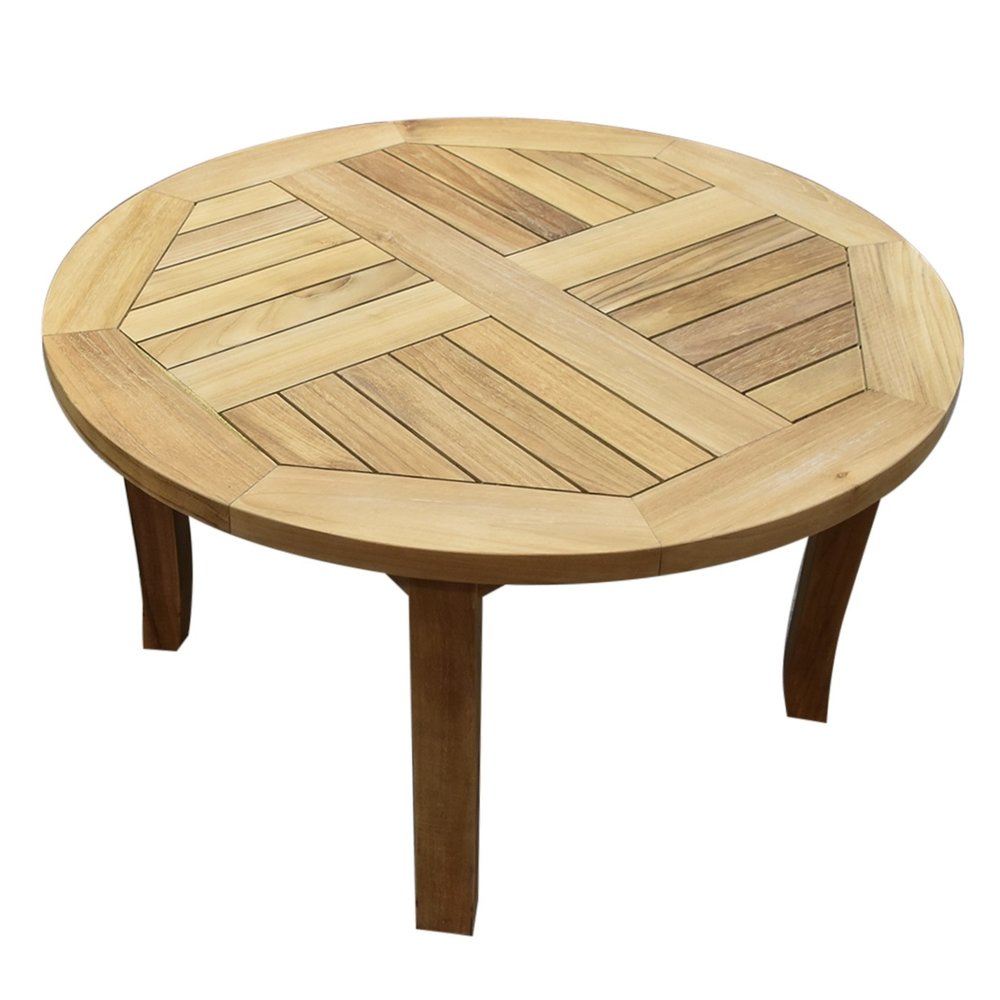 AVH-Collectie Rosanna lounge tuintafel 80x80xH45 cm rond teak AVH-Collectie Rosanna lounge tuintafel 80x80xH45 cm rond teak