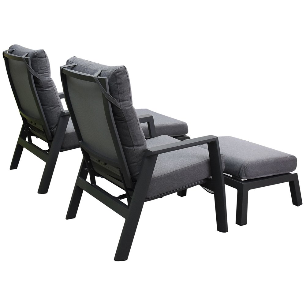 AVH-Collectie Vegas lounge balkonset 4 delig verstelbaar antraciet AVH-Collectie Vegas lounge balkonset 4 delig verstelbaar antraciet