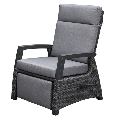 AVH-Collectie Dallas stoel bank dining loungeset 4 delig verstelbare rugleuning en voetensteun antraciet AVH-Collectie Dallas stoel bank dining loungeset 4 delig verstelbare rugleuning en voetensteun antraciet