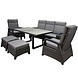 AVH-Collectie Dallas stoel bank dining loungeset 4 delig verstelbaar antraciet AVH-Collectie Dallas stoel bank dining loungeset 4 delig verstelbaar antraciet