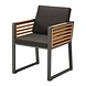 Higold New York dining tuinstoel aluminium antraciet teak Higold New York dining tuinstoel aluminium antraciet teak
