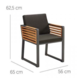 Higold New York dining tuinstoel aluminium antraciet teak Higold New York dining tuinstoel aluminium antraciet teak