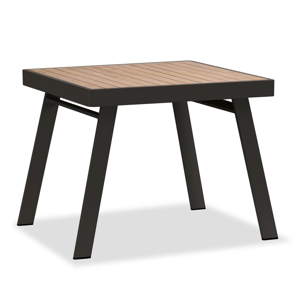 Higold York dining tuintafel 90x90xH75 cm aluminium antraciet teak Higold York dining tuintafel 90x90xH75 cm aluminium antraciet teak