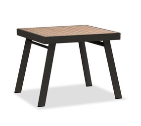 Higold York dining tuintafel 90x90xH75 cm aluminium antraciet teak Higold York dining tuintafel 90x90xH75 cm aluminium antraciet teak